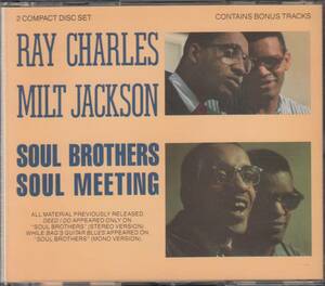 輸 Ray Charles & Milt Jackson Soul Brothers Soul Meeting 2CD◆規格番号■7819512◆送料無料■即決●交渉有