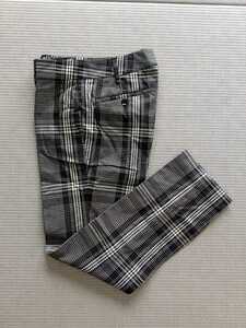 新品 GUCCI イタリア製 パンツ 確実正規 未使用 グッチ チェック柄パンツ ズボン