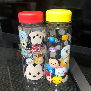 ツムツム キャラクター クリアボトル ウォーターボトル2本セット