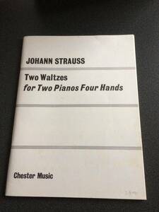 ♪♪ピアノ・デュエット 楽譜/ヨハンシュトラウス Two Waltzes 【Chester Music】♪♪