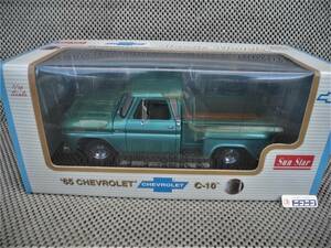  new goods unopened *1/18*1965 Chevrolet C-10 step side silver green * Sunstar #1360* box mustard Karashi . old..