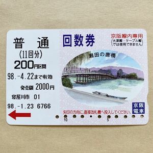 【使用済】 回数券 京阪電鉄 京阪電車 瀬田の唐橋