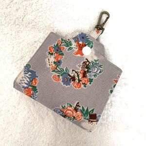 仮置きインナーケース ハンドメイド ムーミン/リース柄 グレー