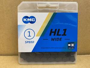 KMC new goods unused HL1 WIDE chain black half koma BMX single Speed piste 