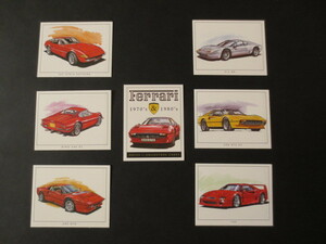  Britain made automobile card set * Ferrari - collection *FERRARI* Italy car *F40*F50*250GTO*512BB* Testarossa * supercar 