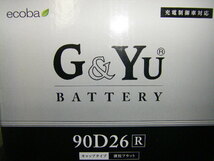 G＆Yu　　エコバシリーズ 　90D26R 新品 バッテリー ( 65D26R 75D26R 80D26R 85D26R と 同サイズで 高容量品 ) _画像1