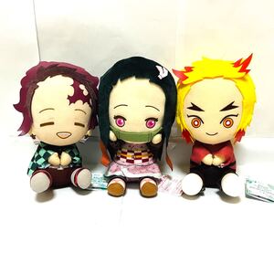 鬼滅の刃 でっかいぽふっとぬいぐるみ 竈門炭治郎・煉獄杏寿郎(幼少)・竈門禰豆子