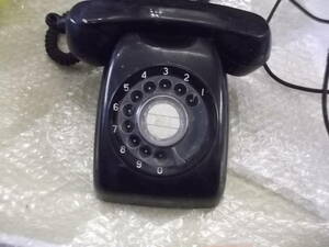  that time thing Showa Retro black telephone 600-A1 junk present condition delivery goods including in a package un- possible 