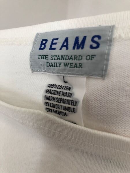 ■BEAMS ビームス ボートネック Tシャツ サイズL