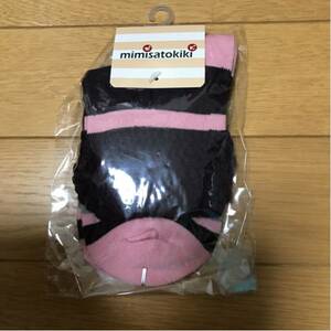 新品未使用　mimisatokiki靴下 19～21cm紫×ピンク