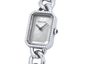 富士屋◆送料無料◆シャネル CHANEL プルミエール H3253 レディース シェル文字盤 ダイヤベゼル クオーツ 腕時計