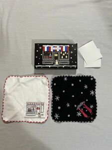 【正規品】Lulu Guinness / ルル・ギネス　タオルハンカチ　未使用品 　ギフト　2枚入り　#ybt-5986