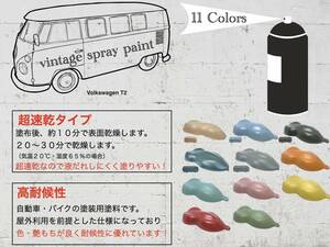 ビンテージ レトロ ミリタリー 艶消しスプレー塗料 [NOS Paint] [11色] 徳用５本set 車/バイク塗装 つや消し シャビーシック くすみカラー