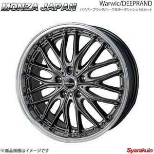 MONZA JAPAN Warwic/DEEPRAND ホイール4本 GS L1#型【18×8.0J 5-114.3 INSET40 ハイパーブラック/ミラーカットポリッシュリム】