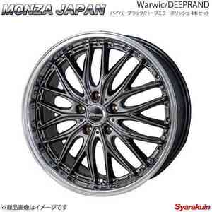 MONZA JAPAN Warwic/DEEPRAND ホイール4本 ワゴンR MH21S/MH22S【15×4.5J 4-100 INSET45 ハイパーブラック/ミラーカットポリッシュリム】