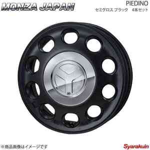 MONZA JAPAN PIEDINO ホイール4本 ムーヴコンテ/ムーヴコンテカスタム L575S/L585S【15×4.5J 4-100 INSET45 セミグロスブラック】