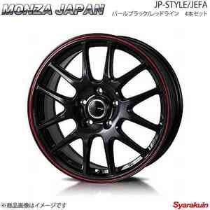 MONZA JP-STYLE/JEFA ホイール4本 ムーヴコンテ/カスタム L575S/L585S【15×4.5J 4-100 INSET45 パールブラック/レッドライン】