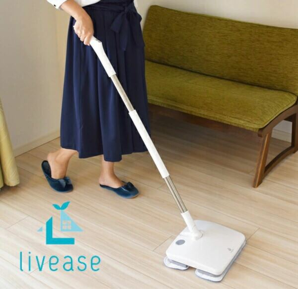 livease 床掃除 大掃除 雑巾がけ ワイパー 水拭き　コードレス電動モップ