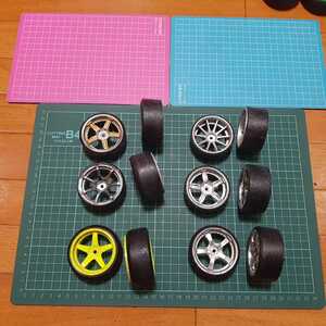 即決《送料無料》 ドリフト タイヤ 付き ホイール ① ラジコン tt01 tt02 タミヤ ドリパケ YD-2 ヨコモ サクラ TA 01 02 03 04 05