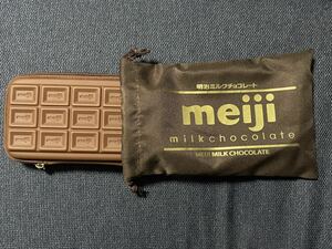 新品　明治チョコレート　ハードケース　ポーチ　モノマックス　付録　monomax チョコレート型　チョコレート形　ミルクチョコレート、