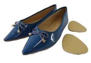 SG0570* новый товар простой po Inte do балетки эмаль style верх шнур лента есть легкий одна нога 150g L( 24.0~ 24.5cm) голубой стоимость доставки 510 иен 