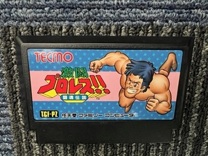 中古 任天堂 ファミコン　カセット　ソフト　激闘プロレス　闘魂伝説　TCF-PZ　テクモ