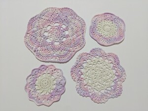 ハンドメイド レース編み ドイリー 9