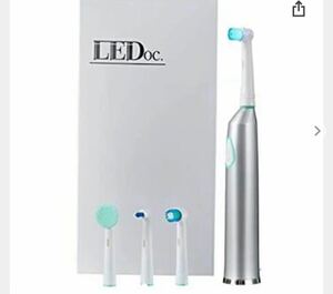 青色　LED 電動歯ブラシ　本体＋ブラシヘッド4種類&替え磨きブラシセット
