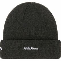 【新品未使用】 21AW 22 新作 新品 SUPREME シュプリーム NEWERA BOX LOGO BEANIE ボックスロゴ ビーニー ニット帽 帽子 CAP チャコール_画像2