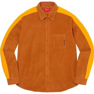 【新品未使用】 21AW 22 新作 新品 SUPREME シュプリーム POLARTEC SHIRT ポーラテックシャツ 長袖 RUST Lサイズ 即決早い者勝ち