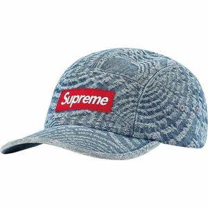 【新品未使用】 21AW 22 新品 SUPREME シュプリーム CIRCLES JACQUARD DENIM CAMP CAP キャップ 帽子 ぼうし BLUE ブルー 青色