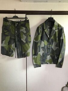 [ superior article ][ setup ]KAZUYUKI KUMAGAI ATTACHMENTkazyuki bear gai Attachment camouflage jacket + pants blaser + shorts 