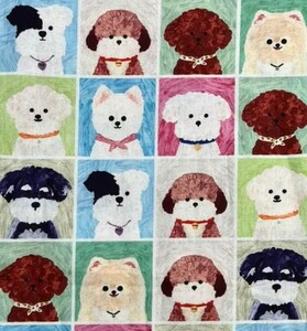 生地 ハンドメイド はぎれ 布 学入園 シーチング ワンちゃん