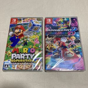 【新品 未開封】Switch スイッチ ソフト マリオパーティ スーパースターズ & マリオカート8 デラックス セット