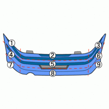 ハイゼットアトレ TA-S330G RバンパーASSY X06 黒 52159-B5100 7706_画像6