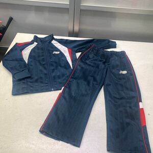  free shipping *new balance New balance * jersey top and bottom set setup * navy * Kids Junior 120 #31228sNj83