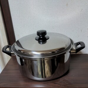 お蔵出しの品 調理器具 未使用品両手大深鍋 28c