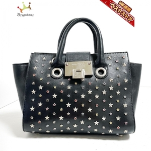 Jimmy Choo Handbag Riley Leather Black x Silver x Multi-studs / Star Bag, Jimmy Choo, etc.
