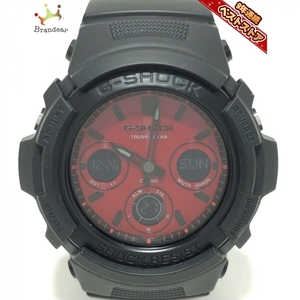 CASIO(カシオ) 腕時計■美品 G-SHOCK AWR-M100SAR メンズ タフソーラー/アナデジ/電波 レッド