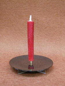 本和蝋燭　朱　棒ダルマ　３本セット　　和ろうそく　和ロウソク　和蝋燭　