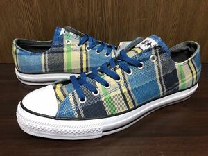 CONVERSE ALLSTAR LO コンバース オールスター ローカット スニーカー ネルシャツ 生地 ブルー ネイビー チェック柄 29.0m