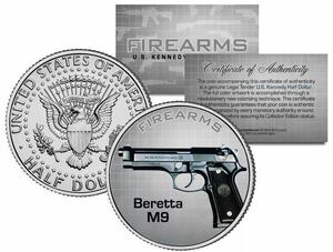★ ベレッタ　BERETTA M9 Gun Firearm JFK Kennedy Half Dollar US Colorized Coin ★希少★限定品★Made in USA[全国送料無料]です。