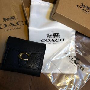 すみませーーん!ギリギリ価格の為お値下不可【COACH 】コーチ 二つ折り財布 ☆ブラックタビー◎実物も写真以上にオシャレで良品◎