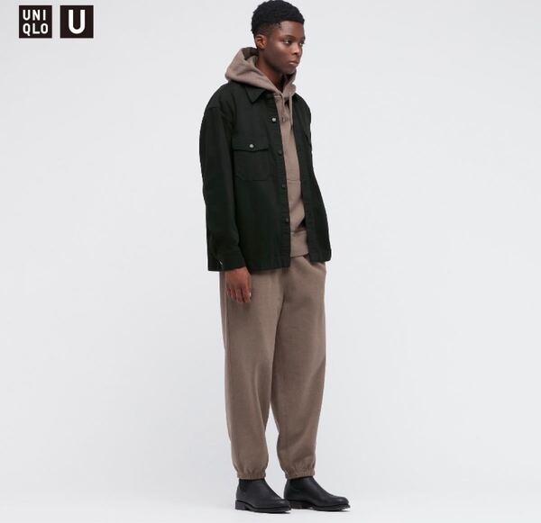 新品未使用 ユニクロU UNIQLO U 2021秋冬AW デニムオーバーサイズシャツ 09ブラックBLACK Sサイズ