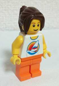  Lego Mini fig девочка ... "конский хвост" серфер девушка серфинг море . судно длина матроска вода .gaikotsu Kamen Rider Skull .