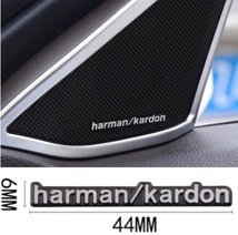 Harman/Kardon スピーカー エンブレム4個　ピンタイプ　ロゴ マーク アルミ製ポリッシュ仕上げ BMW ローバー ハーマン カードン _画像3