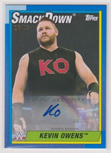 WWE KEVIN OWENS AUTO 2021 TOPPS HERITAGE Authentic AUTOGRAPH CARD Blue /25 枚限定 直筆 サイン プロレス