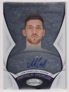 NBA SVIATOSLAV MYKHAILIUK AUTO 2018-19 PANINI CERTIFIED POTENTIAL Autograph Signature BASKETBALL LAKERS 直筆 サイン オート