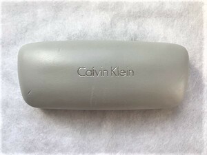 中古 CK カルバンクライン Calvin Klein 眼鏡ケース メガネケース 合皮素材 グレー　/②