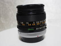 キャノン　FDマウント単焦点広角レンズ　CANON LENS OLD FD 28mm 1:2.8 （ジャンク品）_画像1